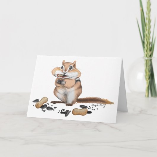 Carte Illustration Cheeky Chipmunk (Devant)