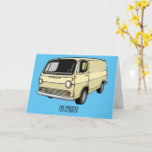 Carte Illustration classique de van (Fleur jaune)