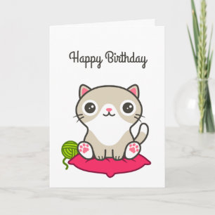Carte Illustration Cute Kitty