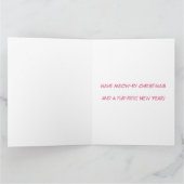 Carte Illustration Cute Siamese Chat et Arbre de Noël (Intérieur)