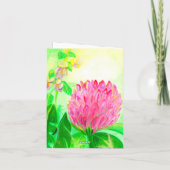 Carte Illustration d'abeille sur une fleur de pissenlit  (Dos)