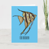Carte Illustration d'angelfish (Devant)