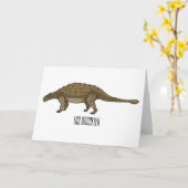 Carte Illustration d'Ankylosaurus (Fleur jaune)