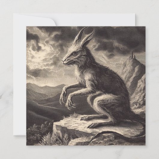 Carte Illustration d'antiquité de Chupacabra Horreur (Devant)