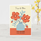 Carte Illustration d'arrangement de fleurs abstraites co (Fleur jaune)