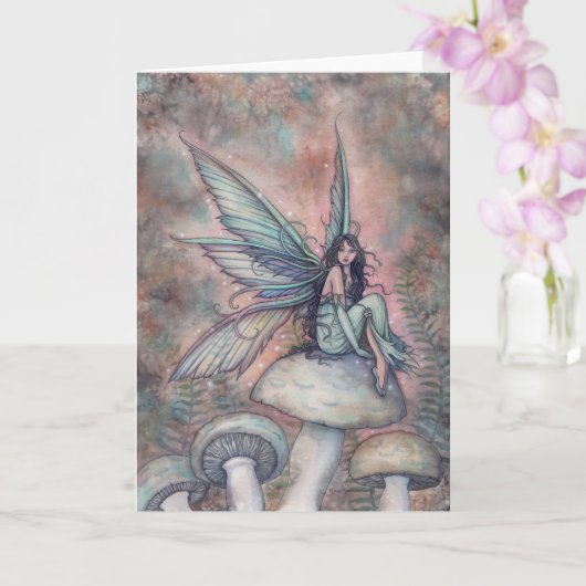 Carte Illustration d'art de fée à l'aquarelle de Luna's  (Orchidée)