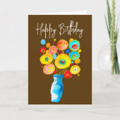 Carte Illustration d'art des fleurs funky (Devant)