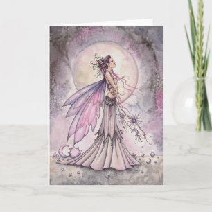 Carte Illustration d'art fantastique de fée céleste viol