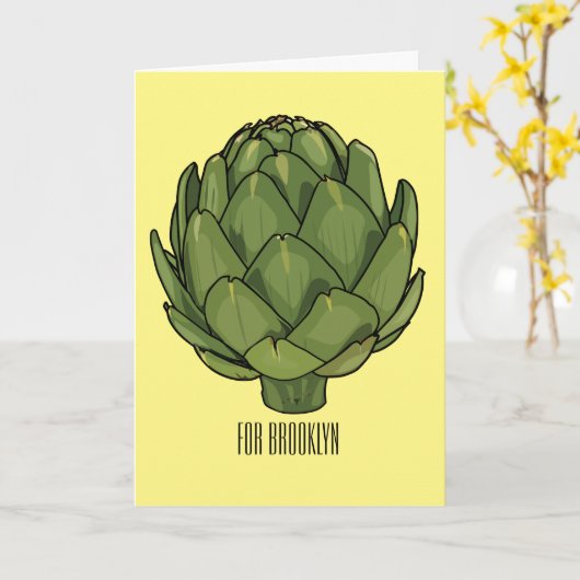 Carte Illustration d'artiste (Fleur jaune)