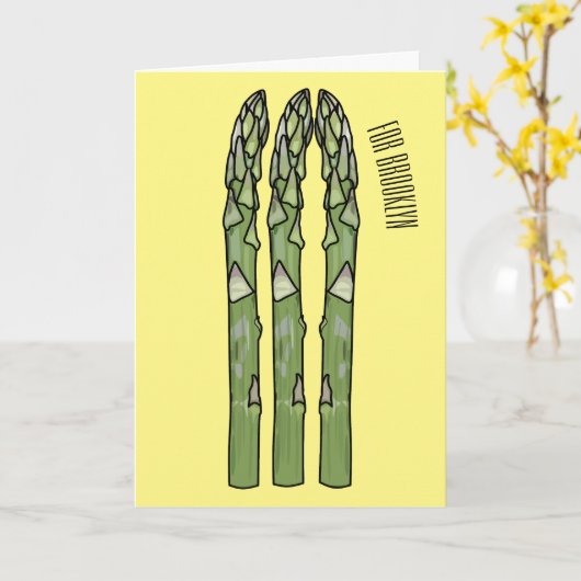 Carte Illustration d'Asparagus (Fleur jaune)
