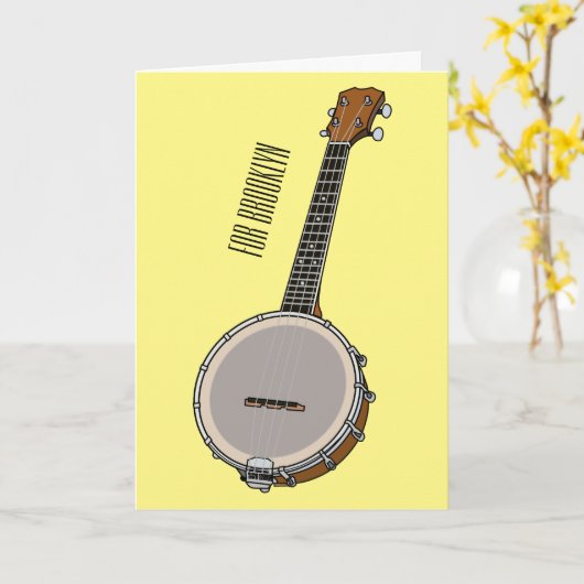 Carte Illustration de Banjo (Fleur jaune)