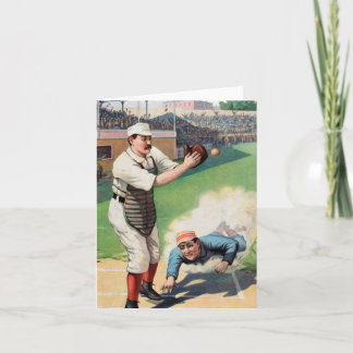 Carte Illustration de baseball vintage