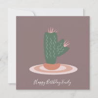 Illustration de cactus épineux simple pour anniver