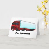 Carte Illustration de camion roumain (Fleur jaune)