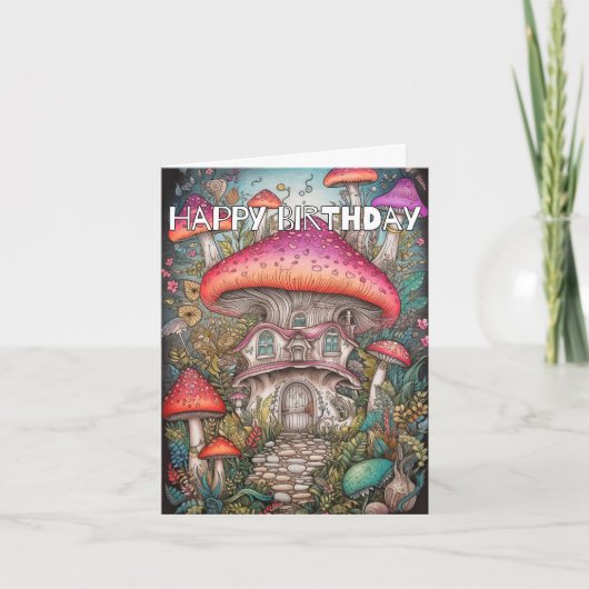 Carte Illustration de champignon Abstrait sauvage Annive (Devant)