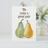 Carte Illustration de Charme des poires lunaires pour la (Debout devant)