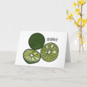 Carte Illustration de chaux Kaffir (Fleur jaune)