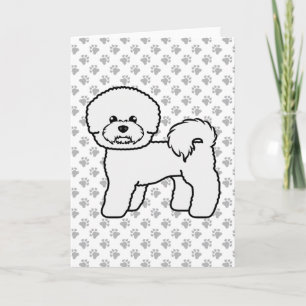 Carte Illustration de chien de dessin animé mignon Bicho