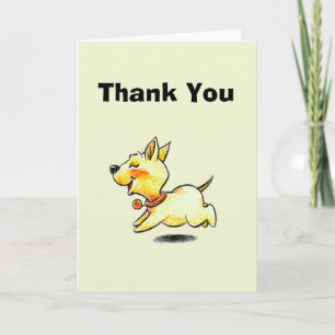 Carte Illustration de chien mignon courant pour les amou