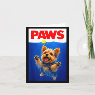 Carte Illustration de chien Yorkshire Terrier Novelty Pa