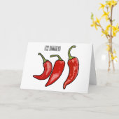 Carte Illustration de chili (Fleur jaune)