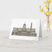 Carte Illustration de collage d'horizon de Washington DC (Fleur jaune)