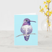 Carte Illustration de costas pourpre (Fleur jaune)