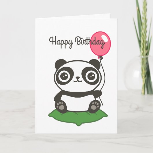 Carte Illustration de Cute Panda (Devant)