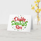 Carte Illustration de Daddy Saurus Rex (Fleur jaune)