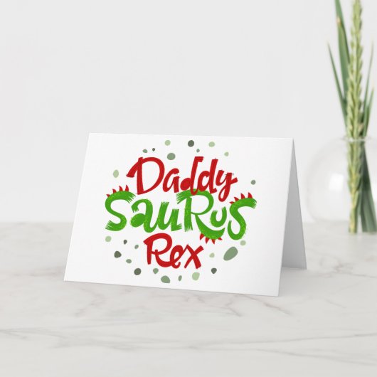Carte Illustration de Daddy Saurus Rex (Devant)