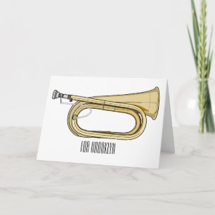 Carte Illustration de dessin animé Bugle