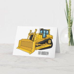 Carte Illustration de dessin animé Bulldozer