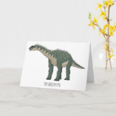 Carte illustration de dessin animé de Barapasaurus (Fleur jaune)