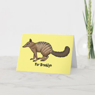 Carte Illustration de dessin animé joyeux numbat
