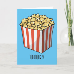 Carte Illustration de dessin animé Popcorn