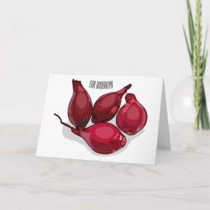 Carte Illustration de dessin animé Shallot