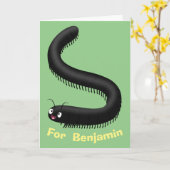 Carte Illustration de dessin mignon millipede (Fleur jaune)