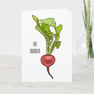 Carte Illustration de dessin Radish