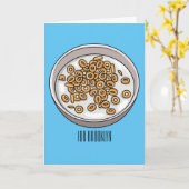 Carte Illustration de dessin sur les céréales (Fleur jaune)