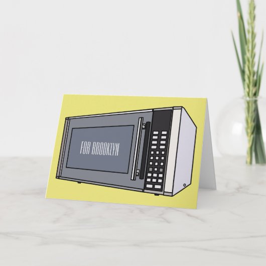 Carte Illustration de dessin sur micro-ondes (Devant)