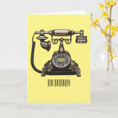 Carte Illustration de dessin téléphonique (Fleur jaune)