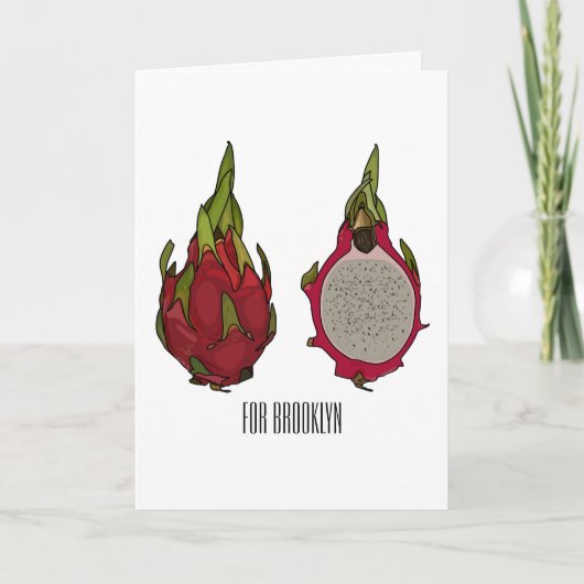 Carte Illustration de dragon fruit (Devant)