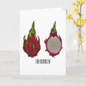 Carte Illustration de dragon fruit (Fleur jaune)