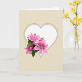 Carte Illustration de fleur de clématite rose sur fond b (Fleur jaune)