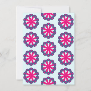 Carte Illustration de formes florales violettes et roses