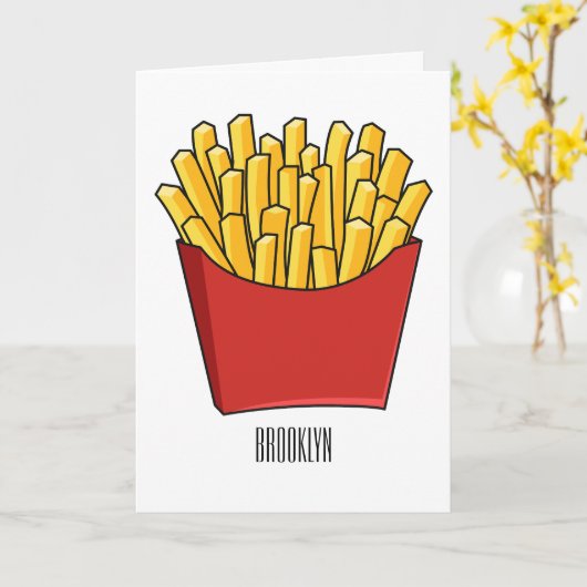 Carte Illustration de frites (Fleur jaune)