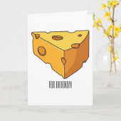 Carte Illustration de fromage (Fleur jaune)