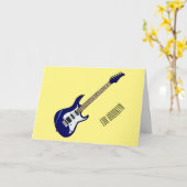 Carte Illustration de guitare électrique (Fleur jaune)