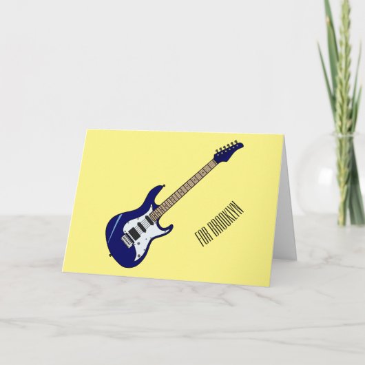 Carte Illustration de guitare électrique (Devant)