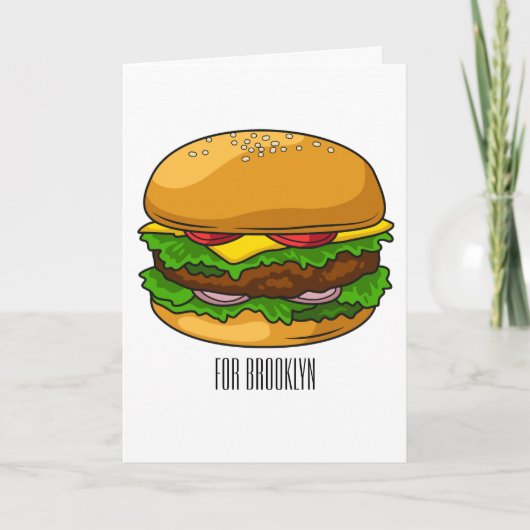 Carte Illustration de Hamburger (Devant)